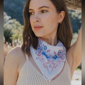 Floral Print Bandanna Scarf